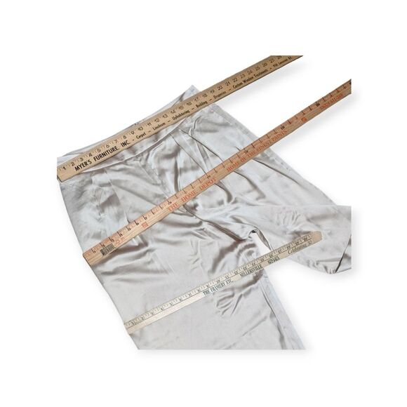 NWT Banana Republic Factory Silky pleated Wide leg pants oyster pearl size 14 - Picture 3 of 12